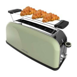 Cecotec Toastin' time 850 Green Long Tostador 1 Rebanada Larga y Soporte para Panecillos en Verde