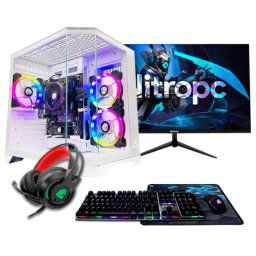 PC Sobremesa Nitropc Pack Bronze AMD Ryzen 5 5655G 16GB 1TB NVMe Monitor 24" WiFi Windows 11 Blanco