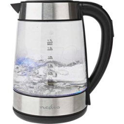NEDIS N KAWK320EGS - Hervidor de agua, 1,7 l, vidrio