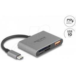 DELOCK 91016 - Lector de tarjetas USB-C™ para tarjetas de memoria SD y Micro SD