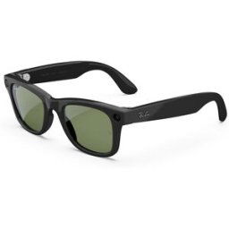Rayban Gafas con IA Ray-Ban Meta Wayfarer grandes (Gen 2) Negro brillante con lentes en verde. Negro brillante