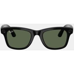 Rayban Gafas con IA Ray-Ban Meta Wayfarer grandes (Gen 2) Negro brillante con lentes en verde. Negro