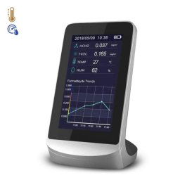 Monitor de calidad de aire multifunción LCD interior PM2.5/PM10/HCHO/TVOC