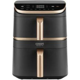 Cosori Freidora de Aire Turbo Tower Pro Smart Chef Edition 10,8L con revestimiento 100% cerámico. Negro / Dorado