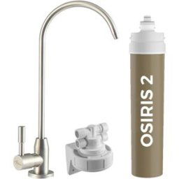 BBAGUA Filtro Agua con triple Acción bajo Encimera Osiris 2. Acero Inox