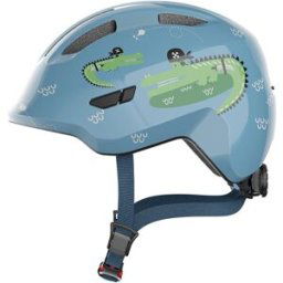 Abus Casco de ciclismo de Niños Smiley 3.0 Blue Croco . Azul / Verde M