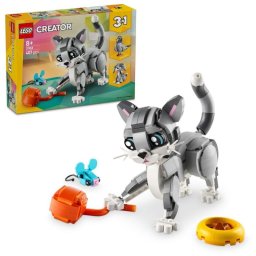 Lego Creator 3en1 Gato Juguetón, Transformable en Perro o Paloma de Juguete para Niños 8+ Años