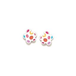PENDIENTES AGATHA RUIZ DE LA PRADA DE PLATA Y ESMALTE DE NUBE CON TOPOS MULTICOLOR 011DIV