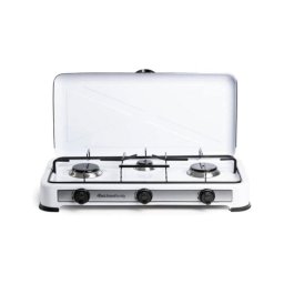 Hornillo a gas Melchioni Family Minerva New 3 portátil 3 quemadores blanco exterior