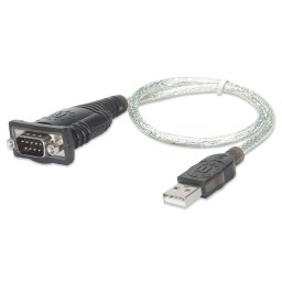 Convertidor USB a Serie Manhattan 179397 Negro Transparente 0,45 m
