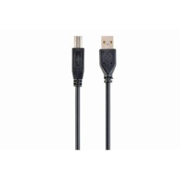 Cable USB Gembird CC-USB2-AMBM-15 A/B 4,5m chapado oro alta velocidad negro