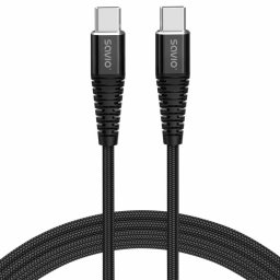 Cable USB C Savio CL-160 2 m 100W carga rápida y datos negro