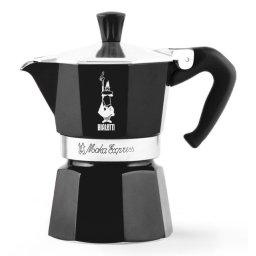 Cafetera Italiana Bialetti Moka Express Negra Aluminio 3 tazas 1 pieza