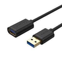 Cable USB UNITEK Y-C456GBK 0,5 m USB-A macho a USB-A hembra negro