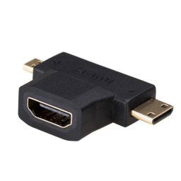Adaptador HDMI Akyga AK-AD-23 miniHDMI microHDMI Negro macho-hembra