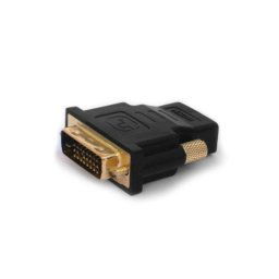 Adaptador HDMI a DVI Savio CL-21 bidireccional chapado en oro negro
