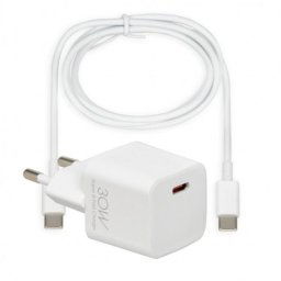 Cargador iBox C-38CW USB-C 30W Quick Charge 3.0/4 Blanco Interior