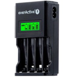 Cargador de pilas Everactive NC450B LCD NiMH AA AAA protección sobrecalentamiento