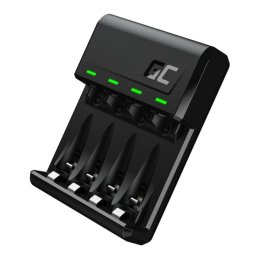 Cargador de pilas Green Cell GC VitalCharger USB NiMH AA AAA Protección negra