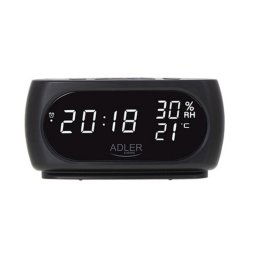 Reloj despertador digital Adler AD 1186 LED Negro con termómetro y calendario