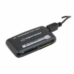 Lector de Tarjetas Esperanza EA117 USB 2.0 SDHC SDXC RS-MMC Negro