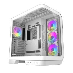 Torre darkFlash DY570 White Full Tower cristal curvo doble cámara 4x ARGB