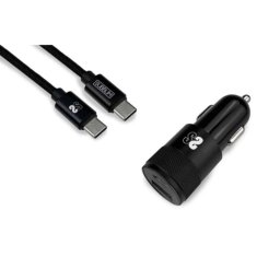 Subblim Cargador de Mechero para Móvil USB con Carga Rápida QC3.0 20W Negro