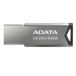 Memoria USB ADATA UV250 64GB CompactFlash Plata sin tapa