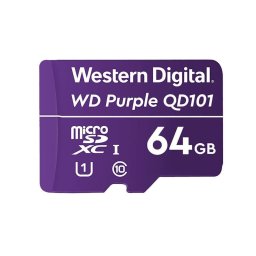 MicroSDXC Western Digital WD Purple SC QD101 64GB Clase 10 UHS-I U1 Púrpura