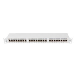 Patch Panel Lanberg PPSA-1024-S 24 Puertos Cat6a F/UTP Rack 1U Gris