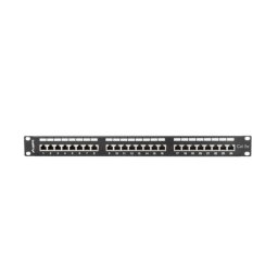 Patch Panel Lanberg PPS5-1024-B 24 puertos RJ-45 Cat5e 1U rack metal negro