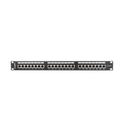 Patch Panel Lanberg PPS6-1024-B 24 Puertos RJ-45 Cat6 1U Negro Metal