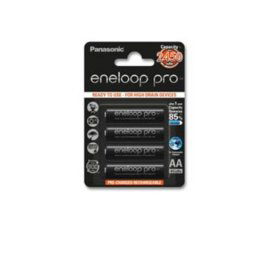 Batería recargable Panasonic BK-3HCCE/4BE AA NiMH 2450 mAh 1.2V pack 4 unidades
