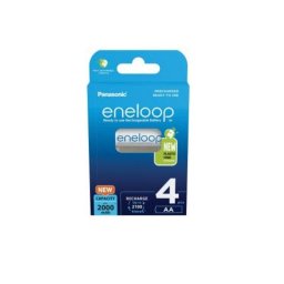 Batería recargable Panasonic BK-3MCDE/4BE AA 2000 mAh pack 4 unidades
