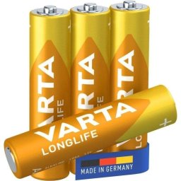 Pila Varta 04103 AAA Alcalina 1,5 V Pack 4 Oro y Amarillo