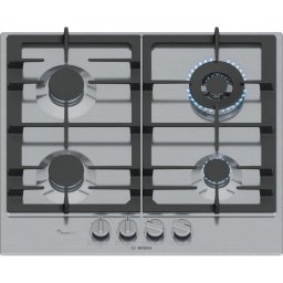 Placa de gas Bosch Serie 6 PCH6A5I90 acero inoxidable 60 cm 4 fuegos
