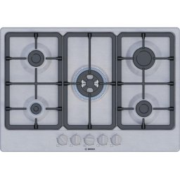 Encimera de gas Bosch Serie 4 PGQ7B5K90 75 cm acero inoxidable 5 fuegos