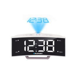 Radio reloj Blaupunkt CRP7WH proyección de hora FM LCD blanco y negro