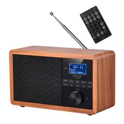 Radio portátil Adler AD 1184 digital AM DAB+ FM 15W Bluetooth madera