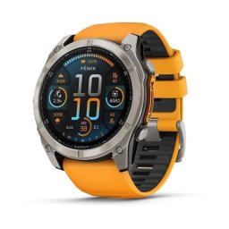 Garmin Fenix 8 GPS Bluetooth 51mm AMOLED Titanio Negro Naranja Talla Única Resistente Agua 10ATM