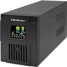 Sai Qoltec 1500VA Batería de Plomo 6h Autonomía AVR Pantalla LCD