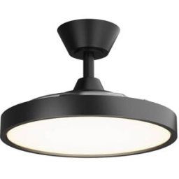Sulion Ventilador de techo negro de palas retráctiles