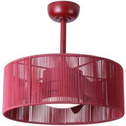 Sulion Ventilador de techo con luz led burdeos