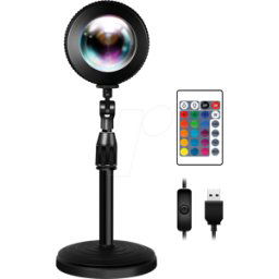 LOGILINK LED019 - Lámpara de proyección de Sunset, 15 colores RGB, 4