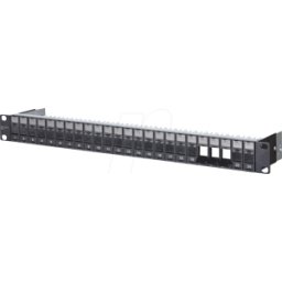 METZ CONNECT BTR 130920-BK-E - Soporte modular de 19 pulgadas, 1he, 24 puertos, negro, sin mont