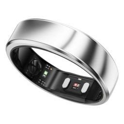 RingConn Gen 2 Plata Anillo Inteligente, IP68, Monitor de Frecuencia Cardíaca, 13,5 mAh, Bluetooth 5.0