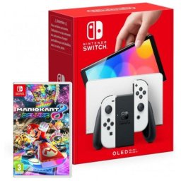 Nintendo Switch OLED Blanca + Mario Kart 8 Deluxe Nintendo Switch