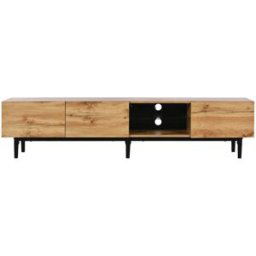 Urban Meuble Mueble de tv moderno con efecto de vetas de madera y luces led