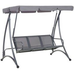 Beliani Columpio metal gris