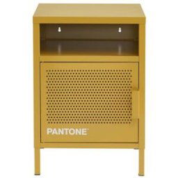Pantone Mesilla de noche de metal amarillo mostaza 40cm